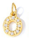Collier lettre scintillante (Doré)