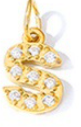 Collier lettre scintillante (Doré)