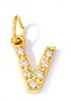 Collier lettre scintillante (Doré)