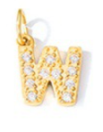 Collier lettre scintillante (Doré)