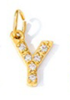 Collier lettre scintillante (Doré)