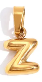 Collier lettre bombée (Doré)