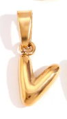 Collier lettre bombée (Doré)