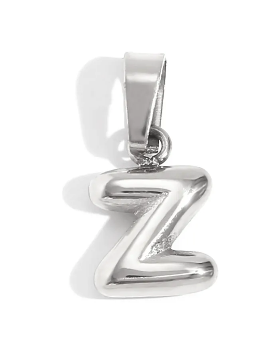 Collier lettre bombée (Argenté)