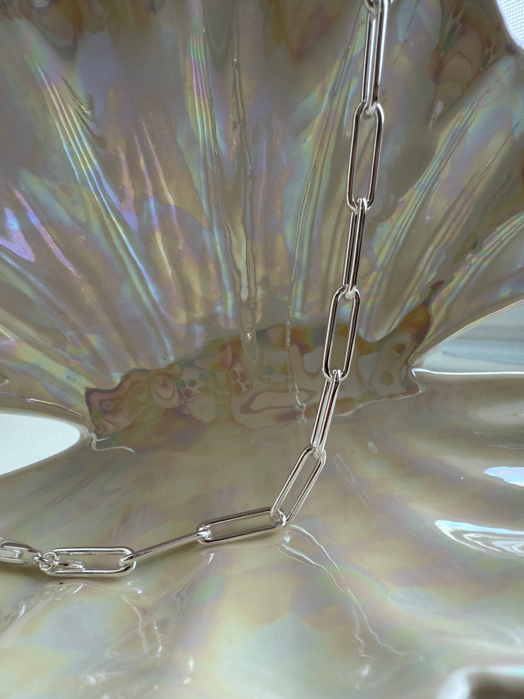 Bracelet paperclip large (Argent)