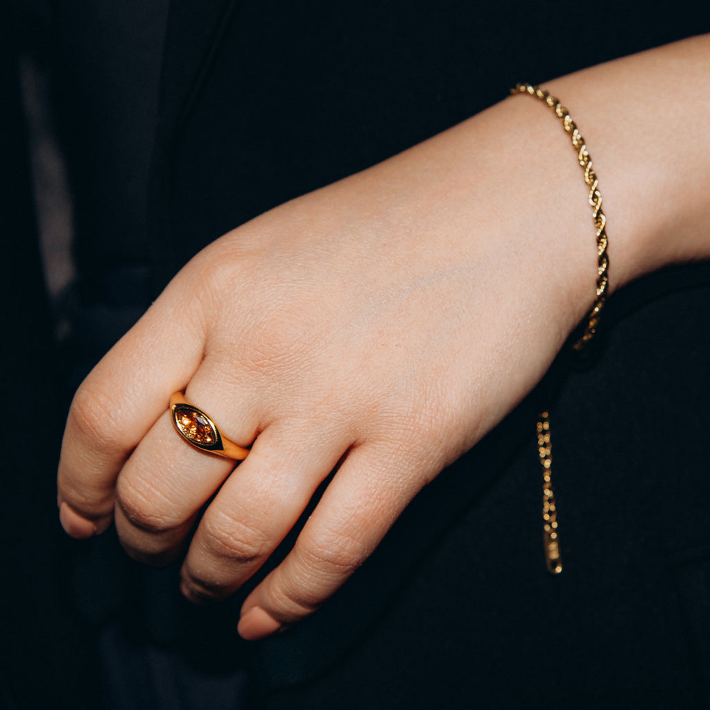 Bague Solène (Pierre champagne)