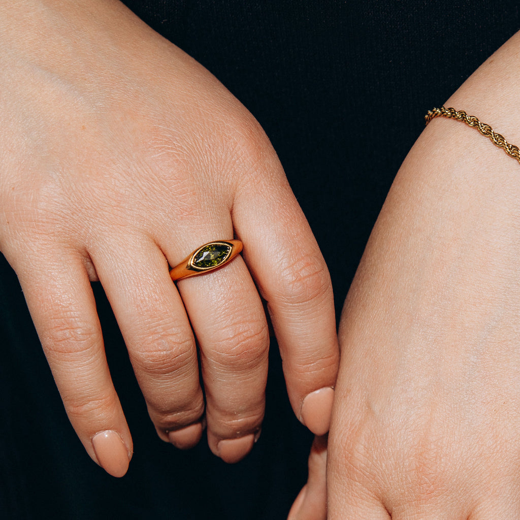 Bague Solène (Pierre verte)