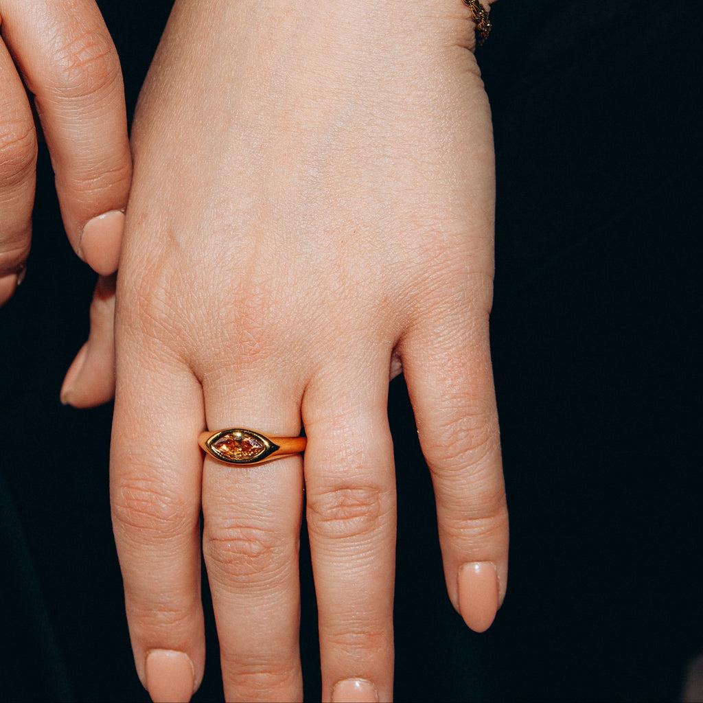 Bague Solène (Pierre champagne)