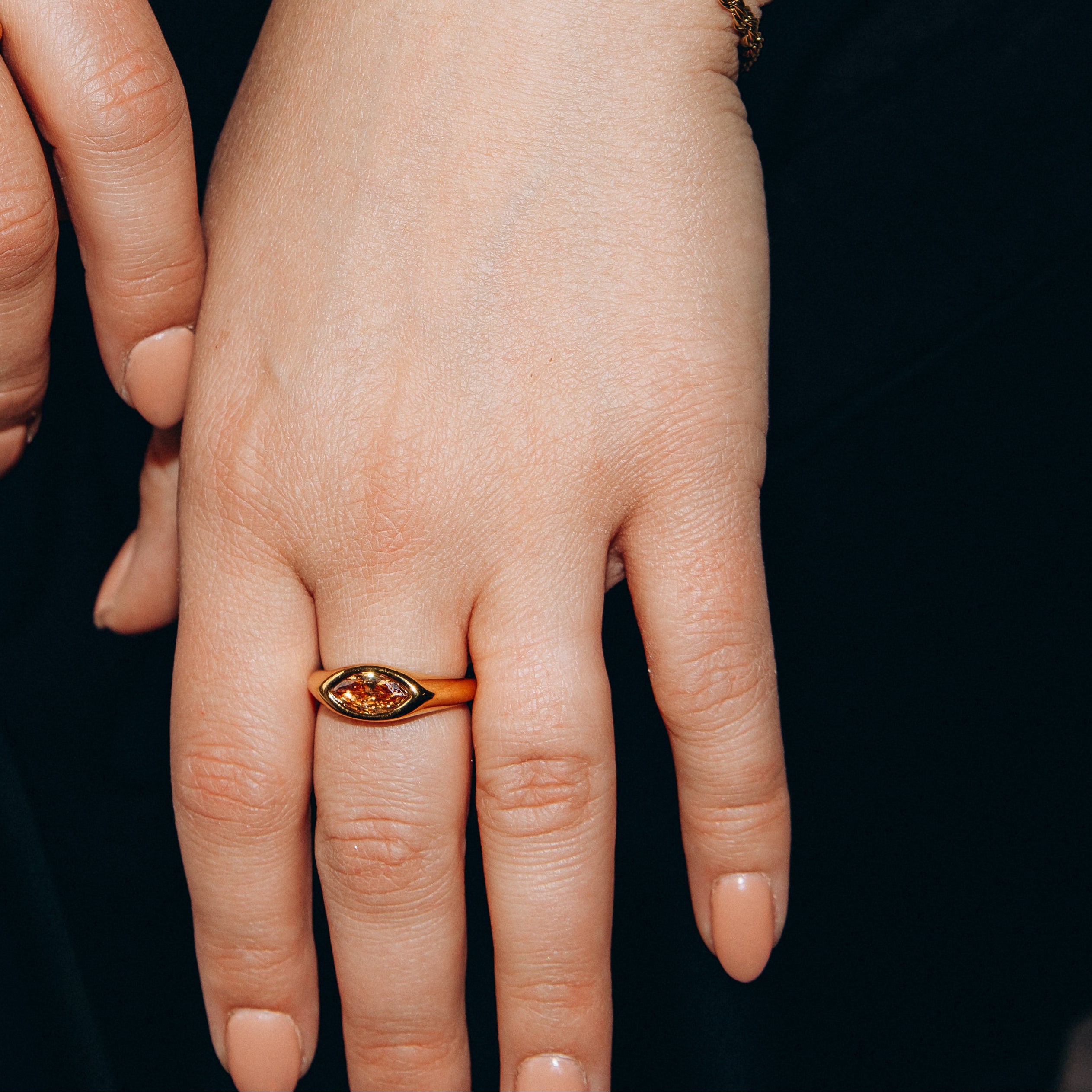 Bague Solène (Pierre champagne)
