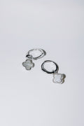 Boucles trèfles blancs (Argent)