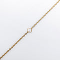 Bracelet trèfle blanc ( Doré )