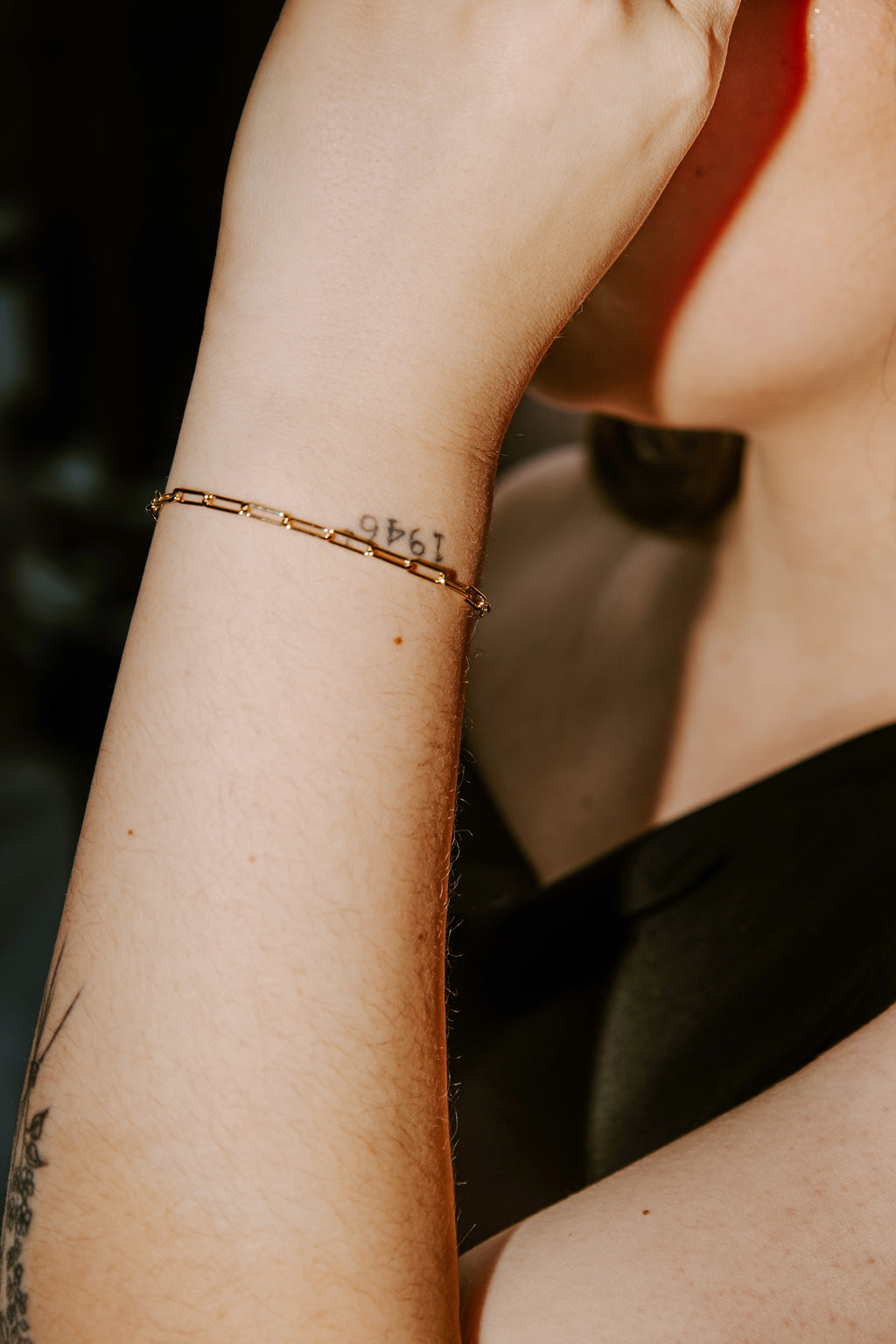 Bracelet paperclip (Doré)