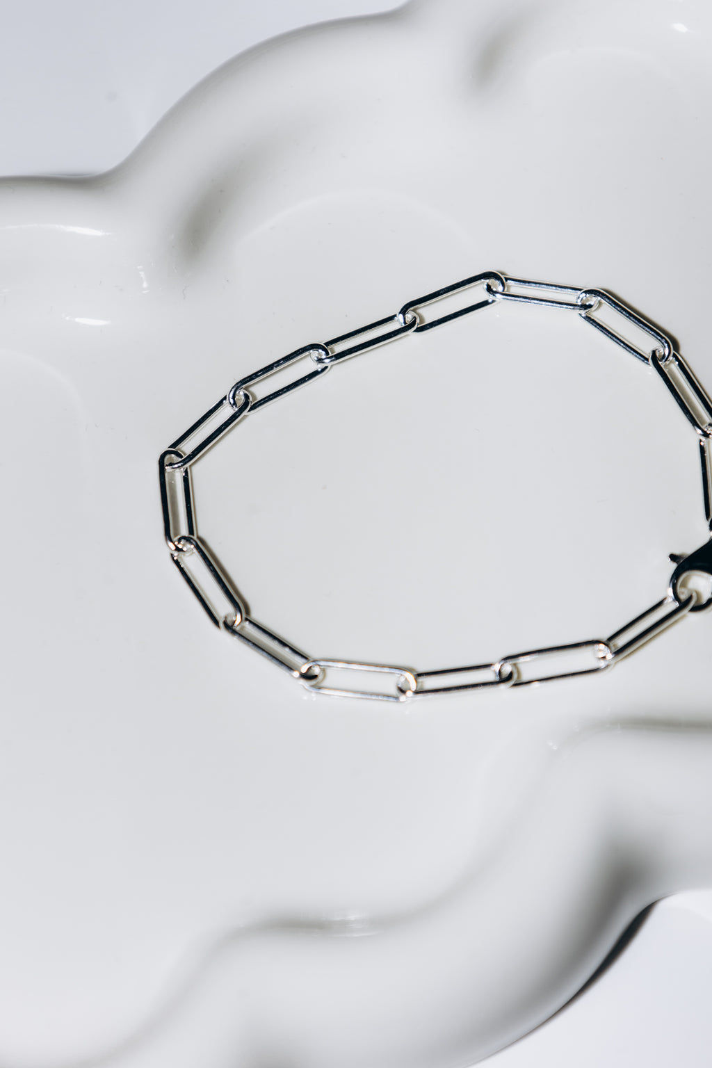 Bracelet paperclip large (Argent)