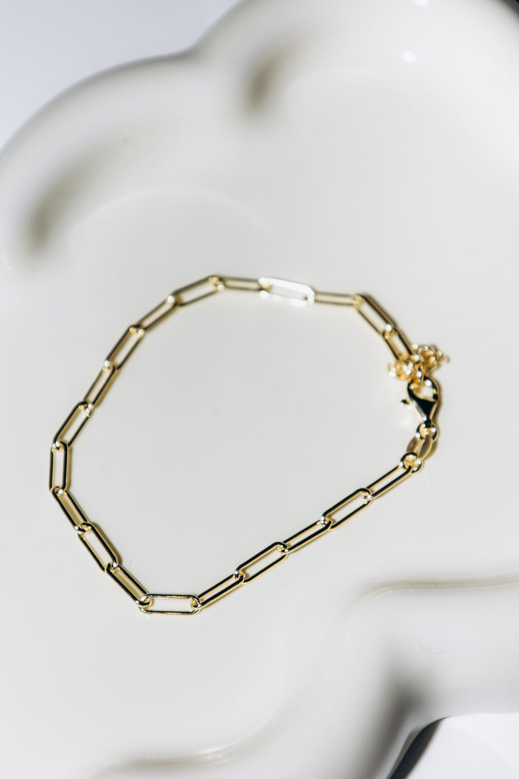 Bracelet paperclip (Doré)