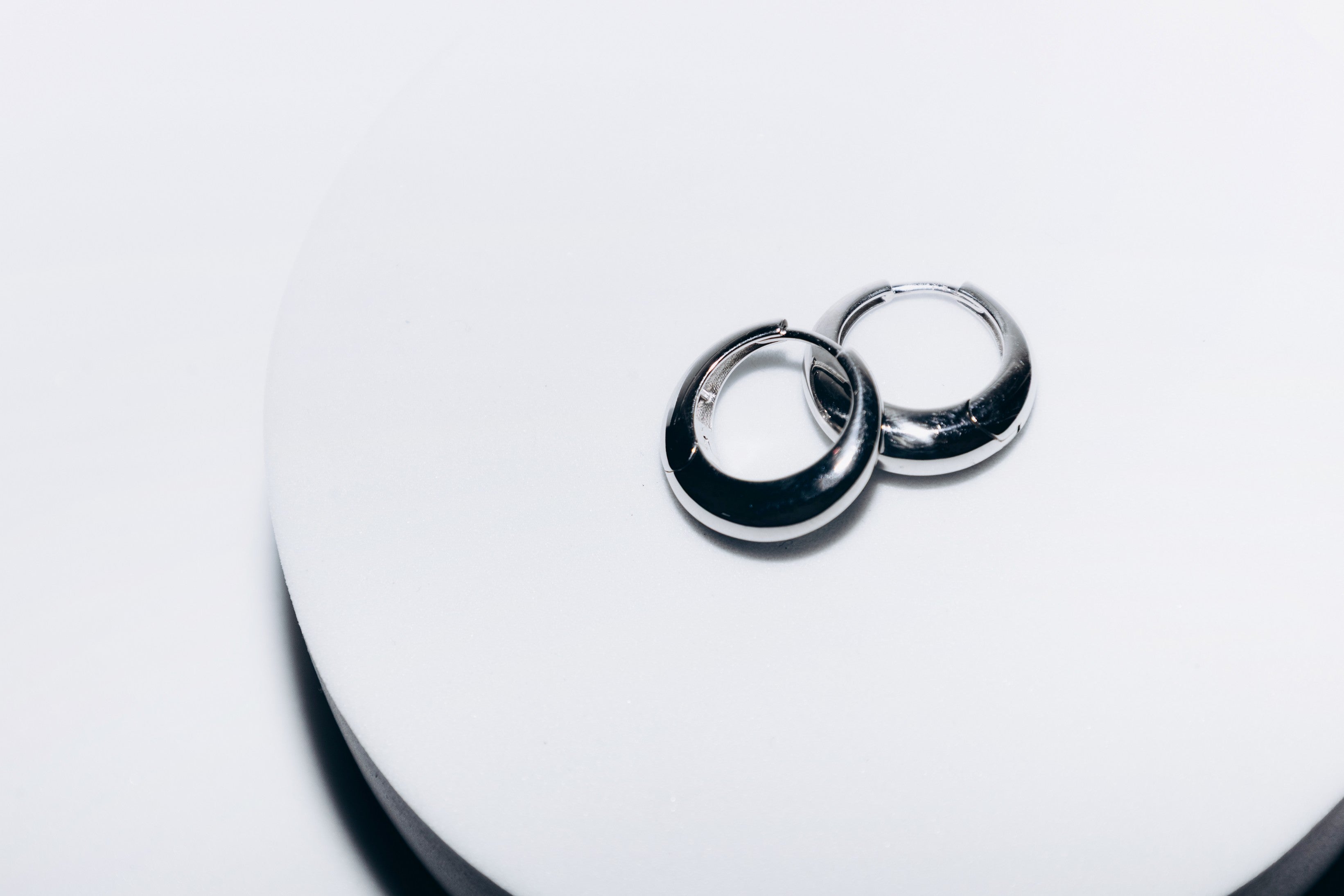 Anneaux larges dôme (Argent)