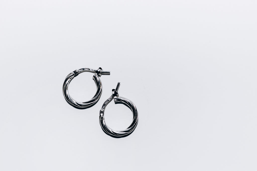 Anneaux torsadés petits (Argent)